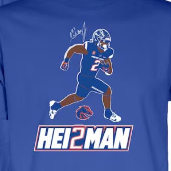 NEW! Unisex Blue 84 Ashton Jeanty Royal Boise State Broncos Hei2man - Size XL - Picture 2 of 3